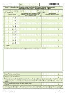 Daňové priznanie k dani z príjmov právnickej osoby 2022 – príloha